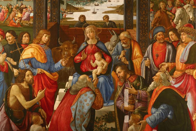 Adorazione dei Magi degli Innocenti, Domenico Ghirlandaio, 1485-1488 Galleria dello Spedale degli Innocenti a Firenze